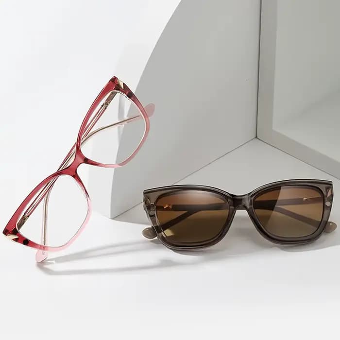 Lunettes de myopie à clip magnétique pour femme