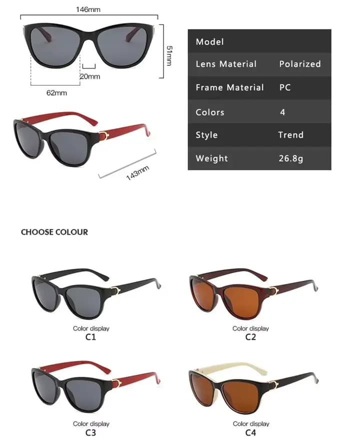 Marque De luxe Design oeil De chat lunettes De soleil polarisées hommes femmes dame