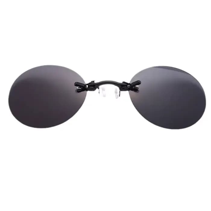 Lunettes de soleil rondes à Clip pour hommes