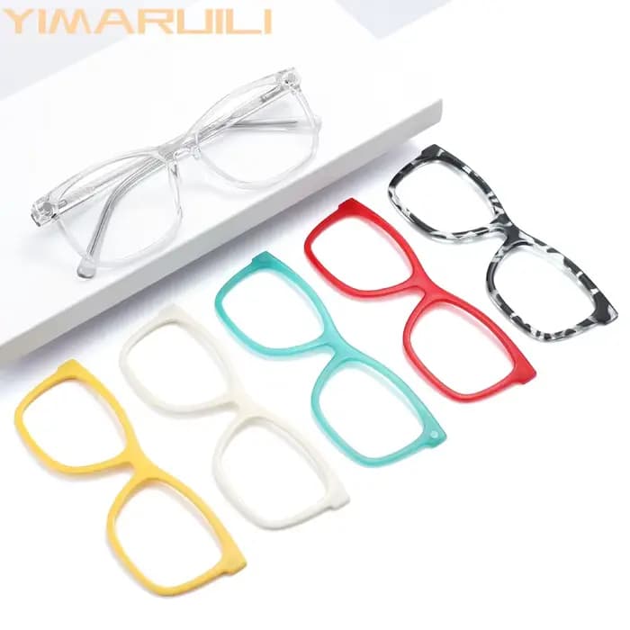 YIMARUILI hommes et femmes magnétique multicolore lunettes cadre Ultra-léger TR90 mode tendance petites