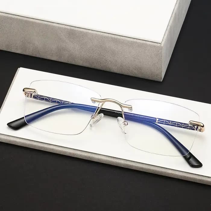 Lunettes d'affaires sans monture pour homme