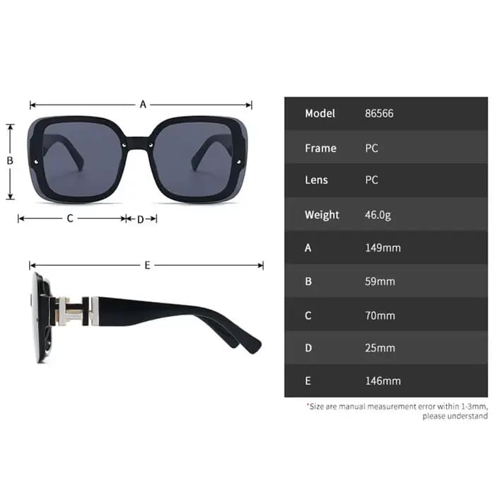Lunettes de soleil carrées Orange pour femmes