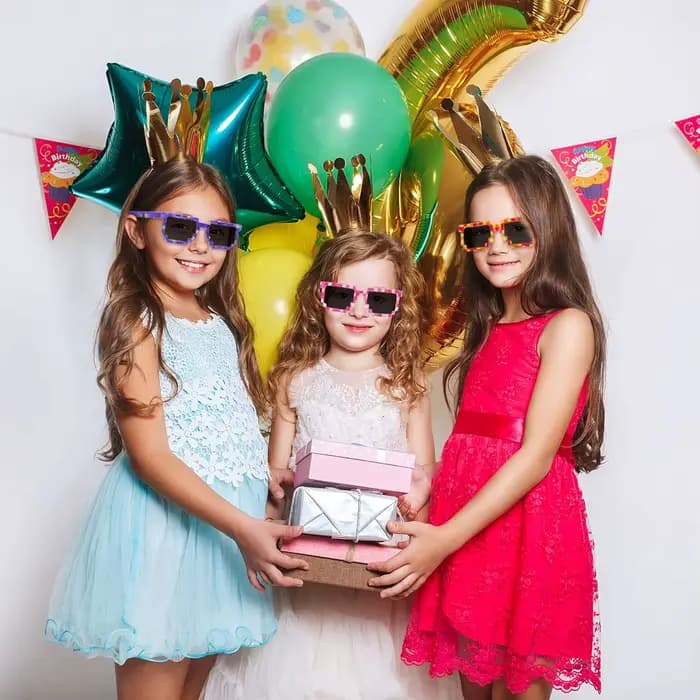 1-60 pièces Lunettes Pixel Rétro pour Adultes