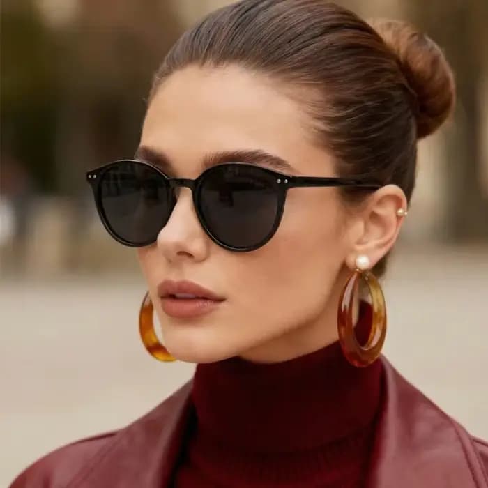 Nouvelles lunettes de soleil rondes pour hommes et femmes