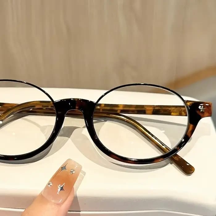 Lunettes de lecture rétro demi-monture Anti-bleu