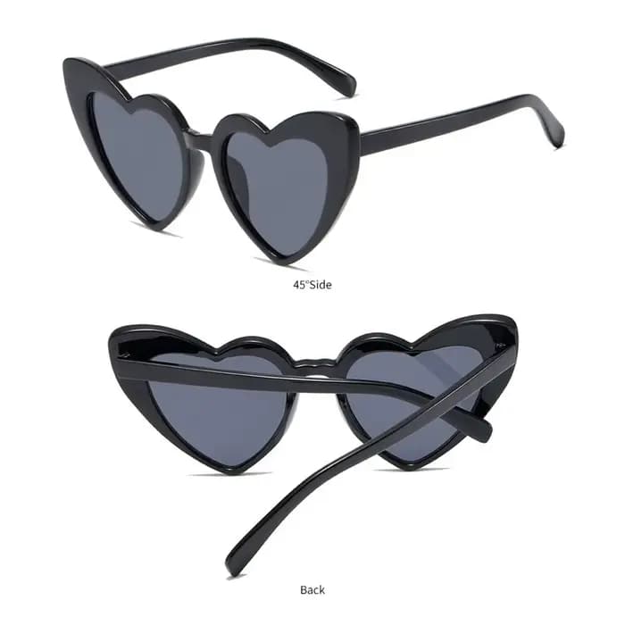 Lunettes de soleil en forme de cœur pour femmes