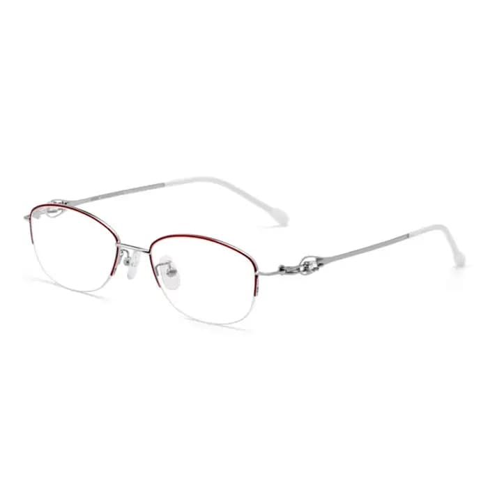 Lunettes demi-monture en alliage ultra léger pour femmes