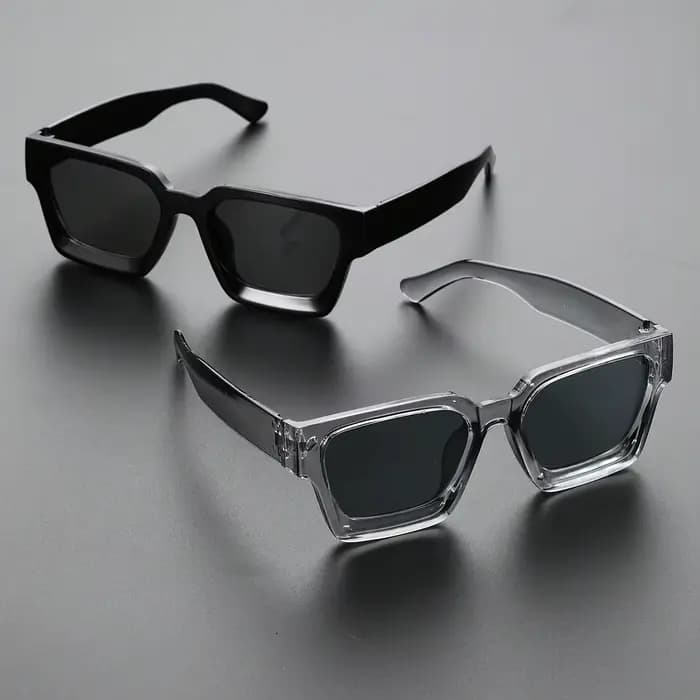 1/2 PC S classique mode carré cadre en plastique femmes lunettes de soleil pour hommes vie quotidienne nuances