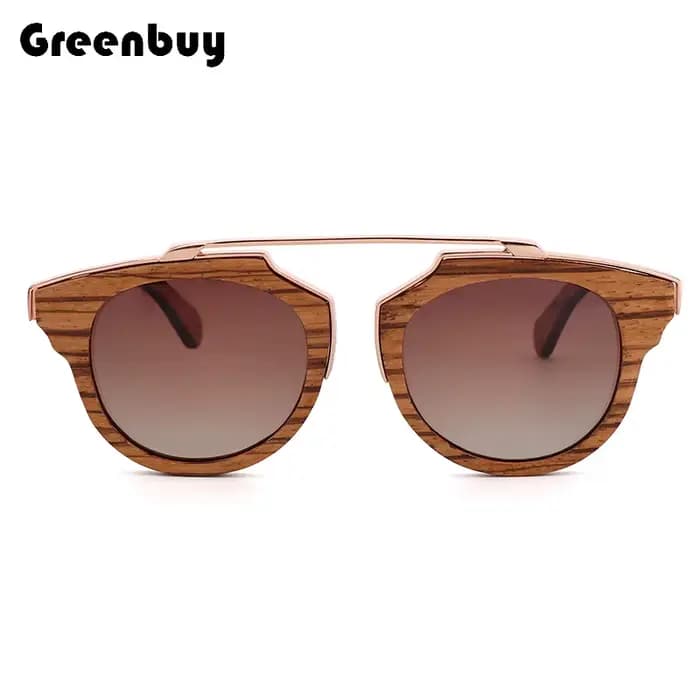 Lunettes De soleil en bois naturel hommes