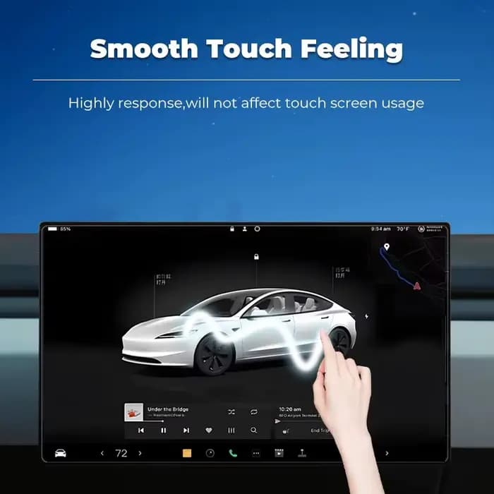 Futhope Lot de 2 films de protection d'écran en verre trempé HD pour Tesla Model Y 2026 Juniper Model YL avec outil d'installation pour écran central
