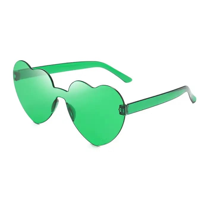 Lunettes de soleil sans cadre en forme de cœur
