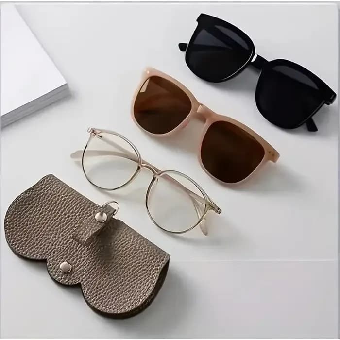 Housse de lunettes en relief Litchi