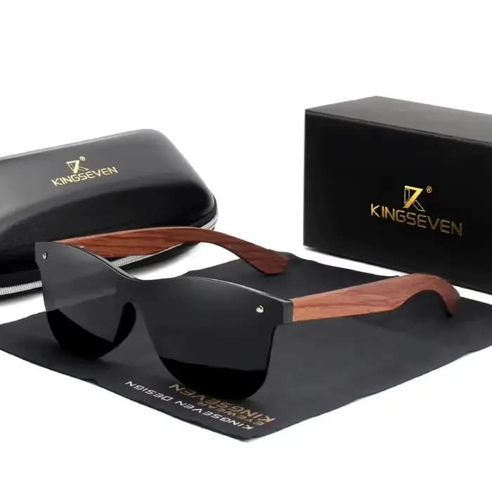KINGSEVEN lunettes de soleil en bois naturel hommes Vintage classique polarisé mode femmes