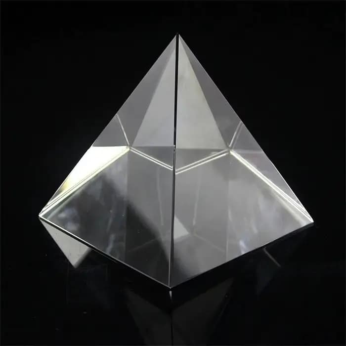 Pyramide transparente 3d, 1 pièce, 8CM, Triangle, verre de cristal, décoration artisanale pour la gravure