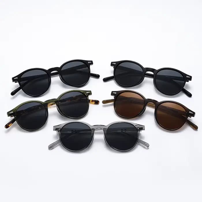 Nouvelles Lunettes de Soleil Rondes Vintage pour Femmes et Hommes