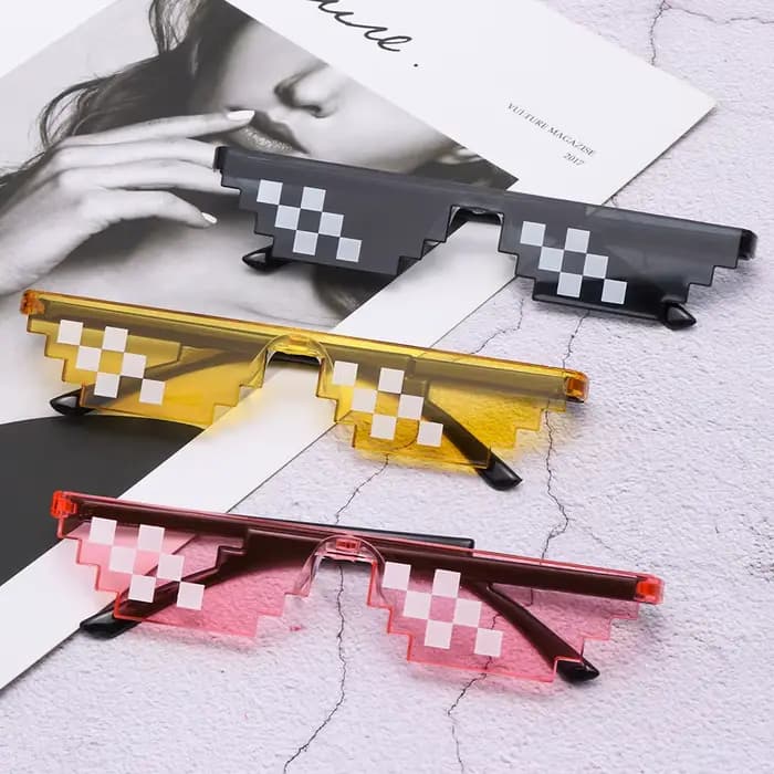 Lunettes de soleil Pixel Mosaic ThDPLife pour hommes et femmes
