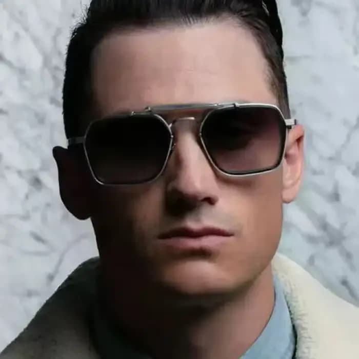 Lunettes de soleil carrées en métal pour hommes et femmes