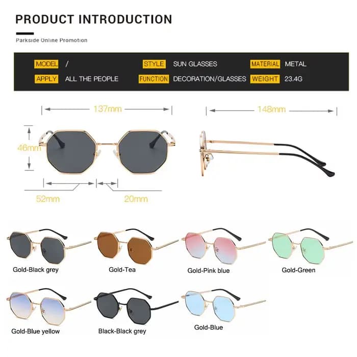 Lunettes de soleil carrées rétro pour hommes et femmes