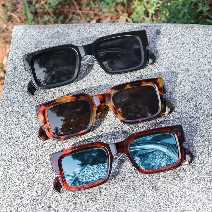 CRIXALIS Lunettes de soleil carrées rétro pour hommes et femmes