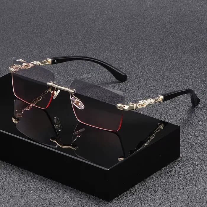 Lunettes de mode tendance personnalisées sans cadre pour hommes et femmes adaptées aux fêtes