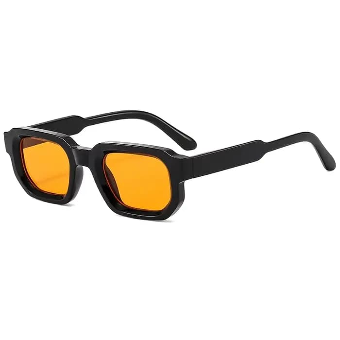 LAURINNY tendance rétro carré femmes lunettes de soleil marque Design clair gris cadre jaune lentille