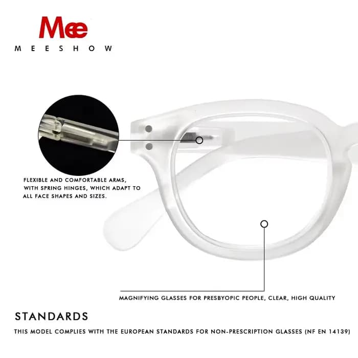 Meeshow qualité lunettes de lecture Transparent rétro Style européen hommes femmes