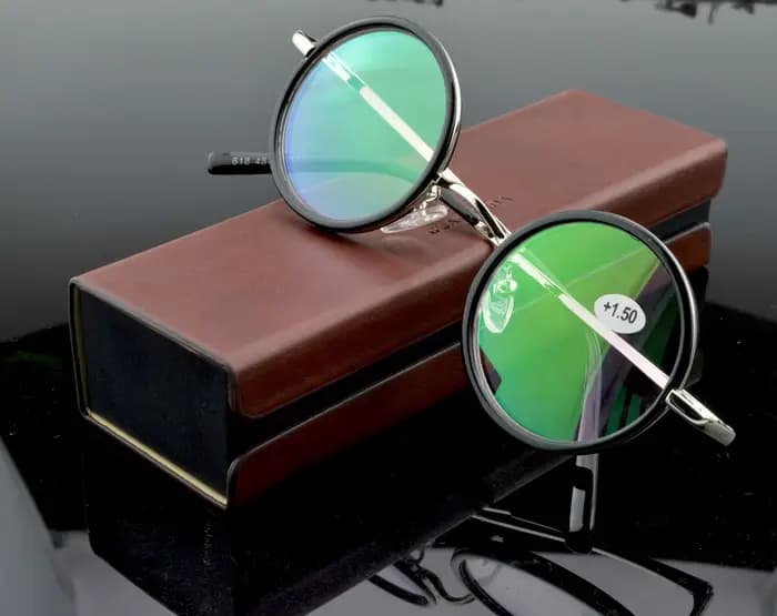 Lunettes de Lecture Rétro Classique en Titane Noble avec Boîte