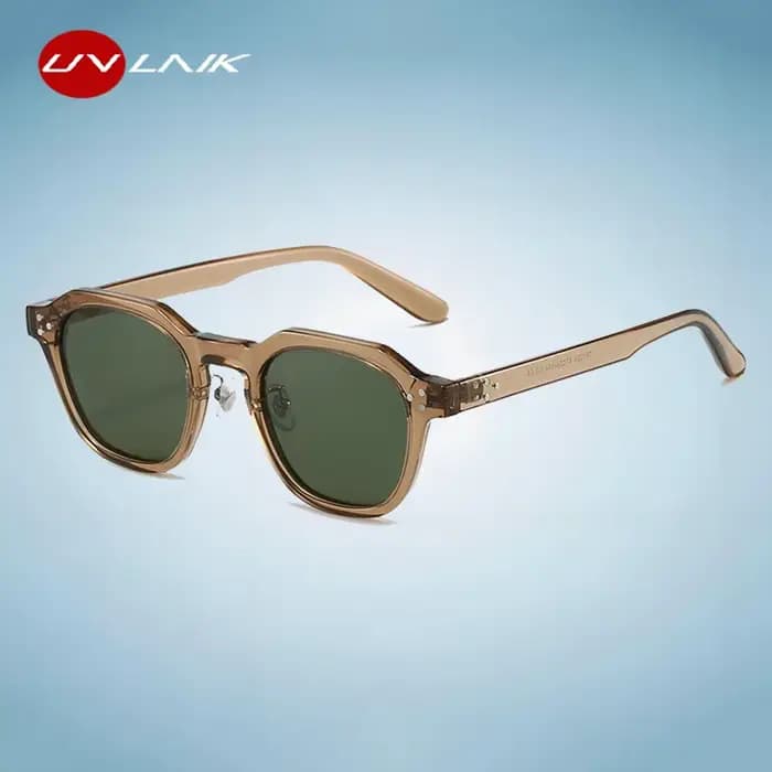 UVLAIK lunettes de soleil polarisées pour femmes MensTR90 carré polygone Vintage