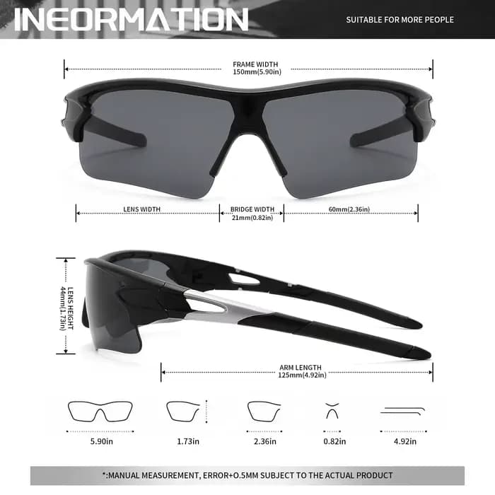 Nouvelles lunettes de sport de protection UV400-lentille légère à couverture complète