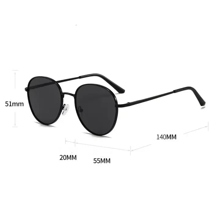 Lunettes de soleil rondes à monture métallique pour hommes et femmes