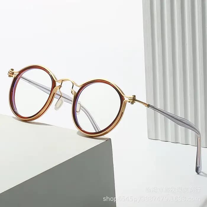 Lunettes rétro rondes anti-lumière bleue