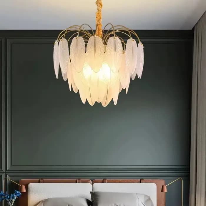 Plafonnier LED en verre au design moderne, design créatif, éclairage d'intérieur, luminaire décoratif de plafond, idéal pour un salon, une chambre à coucher ou une salle à manger, E14