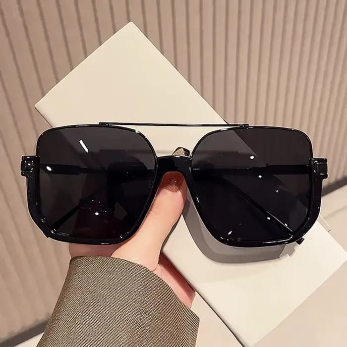 Lunettes de soleil carrées à double pont pour femmes