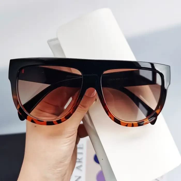 Lunettes de soleil léopard noir à la mode