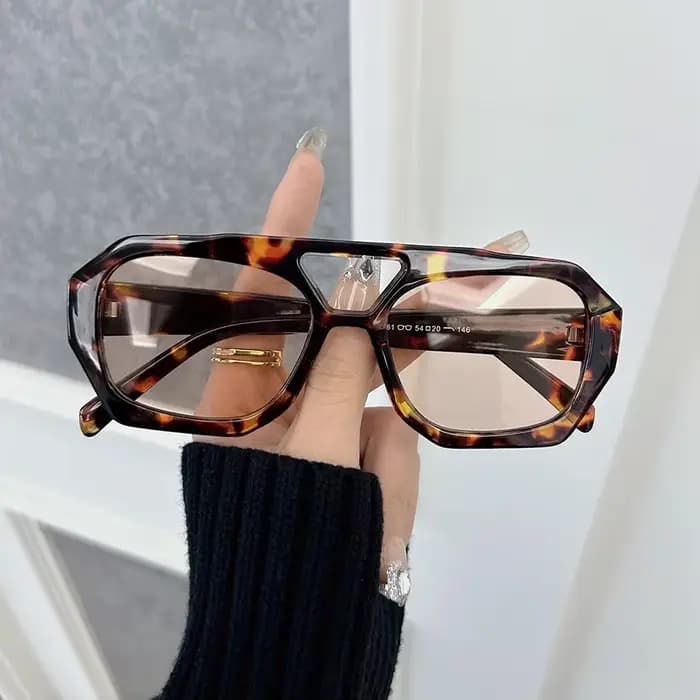 Nouvelles lunettes De soleil carrées femmes marque Designer mode léopard cadre