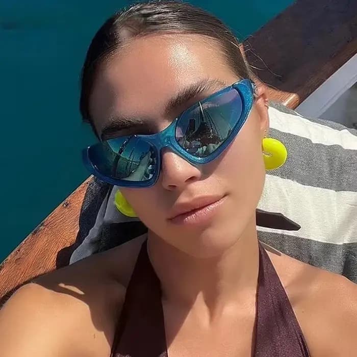Lunettes de soleil futuristes Punk Y2K pour femmes