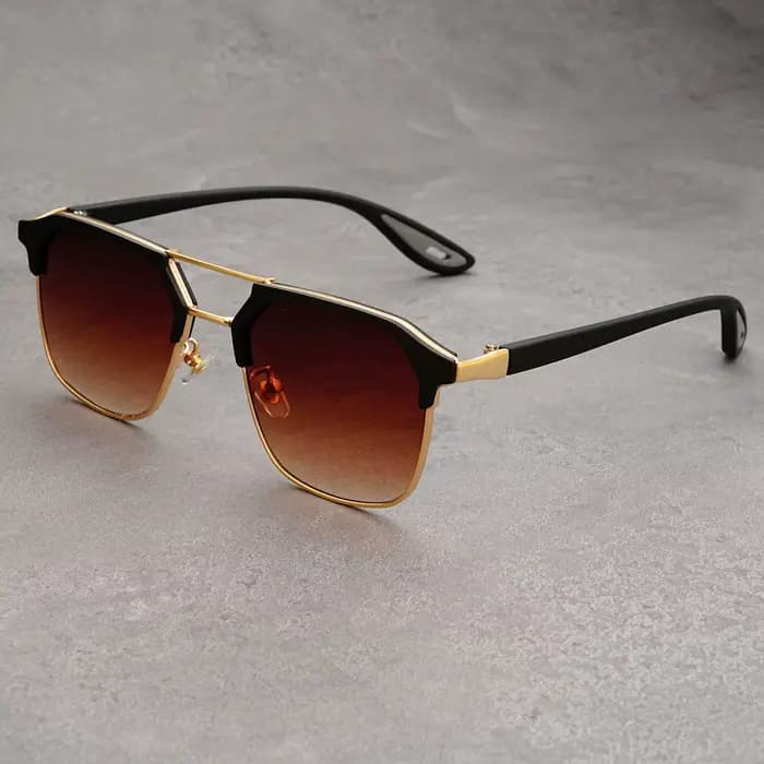 Lunettes de soleil carrées Vintage pour hommes