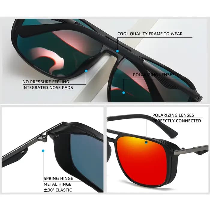 Lunettes de soleil polarisées steampunk JSJM 2024