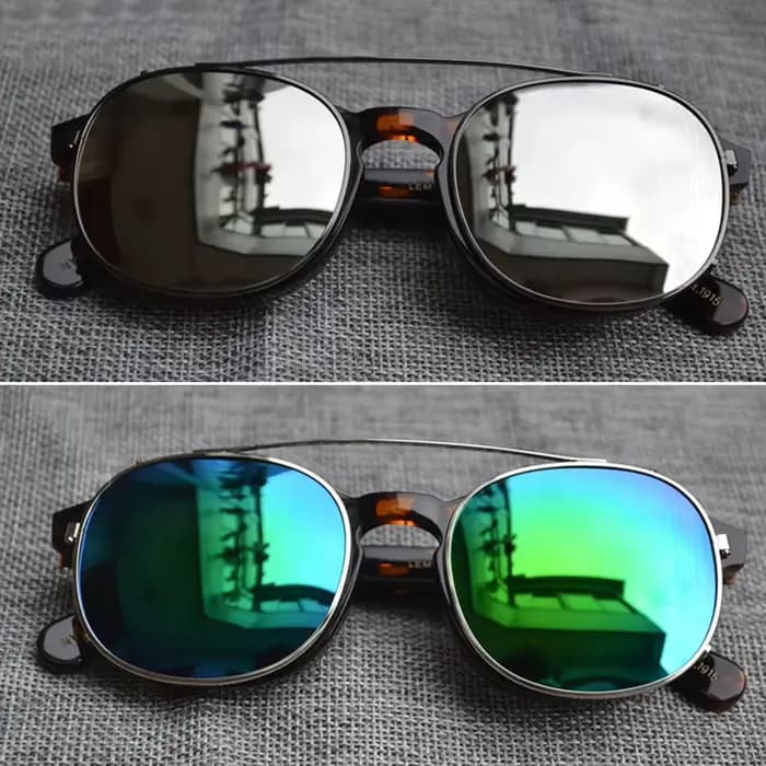 LemRish-Lunettes de soleil polarisées à clipser pour hommes et femmes