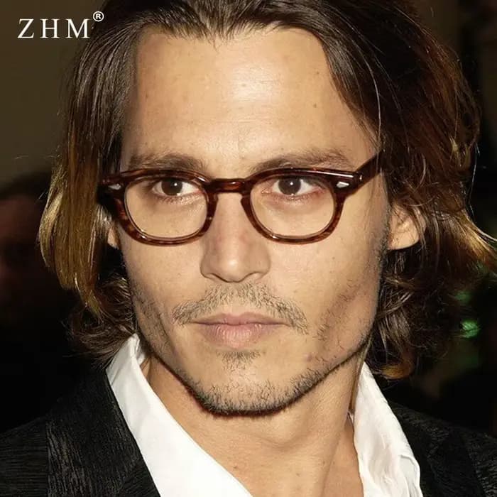 Nouveauté Johnny Depp Style lunettes hommes rétro rond nuances