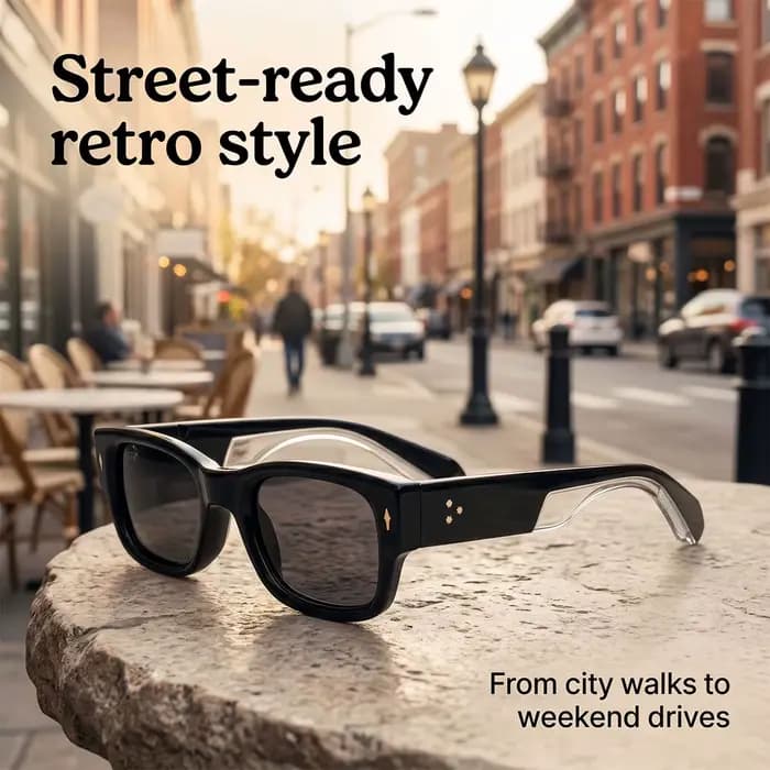 Lunettes de soleil carrées UV400 Protection Homme Femme Tendance 2026 Vintage Rétro Luxe Mode Gafas De Sol