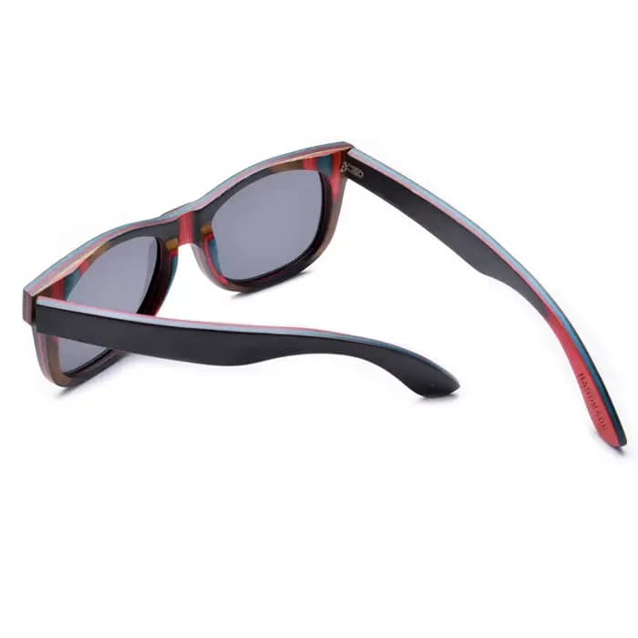 Lunettes de soleil en bois noir pour hommes et femmes