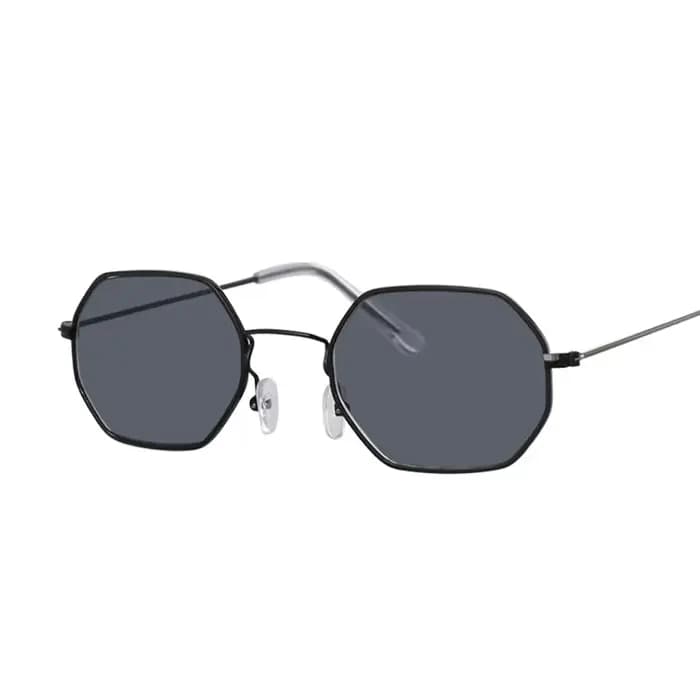 Hexagone jaune lunettes de soleil femme rétro marque concepteur classique