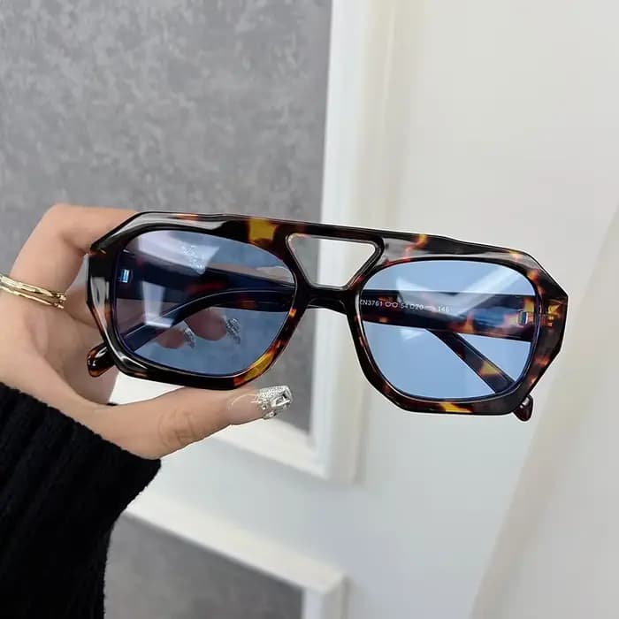 Nouvelles lunettes De soleil carrées femmes marque Designer mode léopard cadre