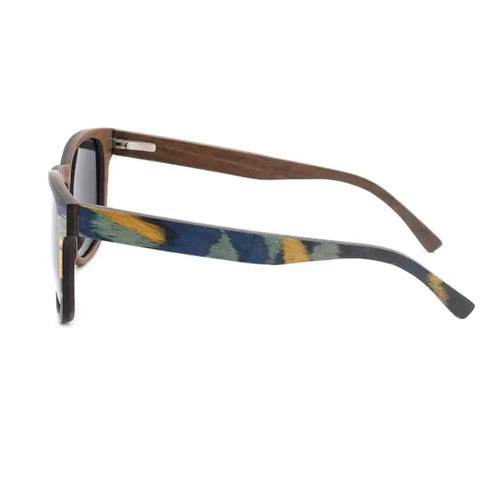 Lunettes de soleil en bois colorées polarisées UV400