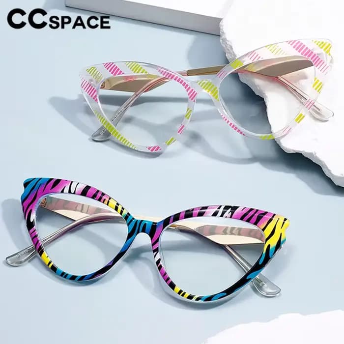Lunettes de lecture à rayures colorées pour femmes