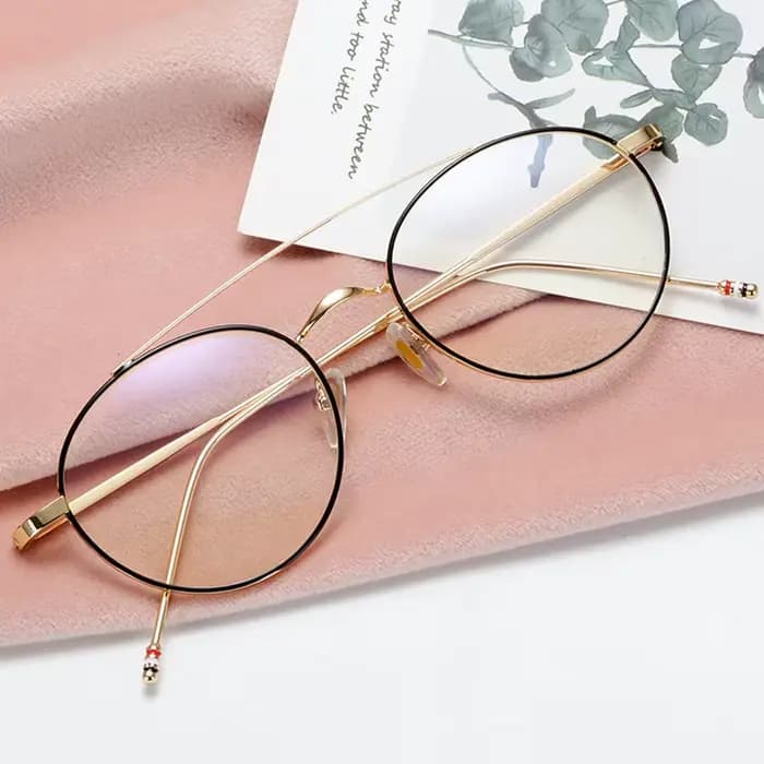 Lunettes rondes en métal pour femmes