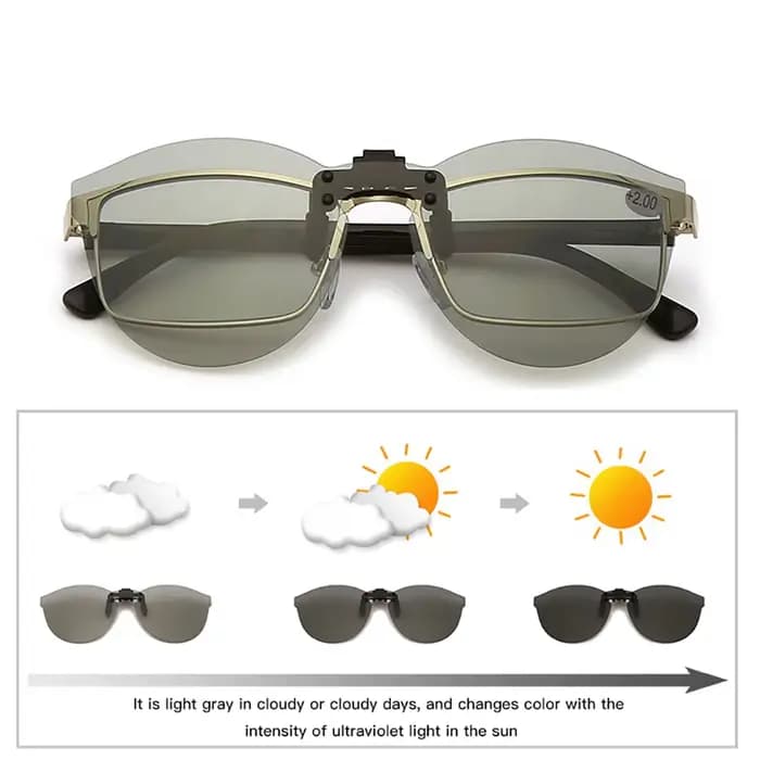 Lunettes de soleil à Clip rabattable pour hommes