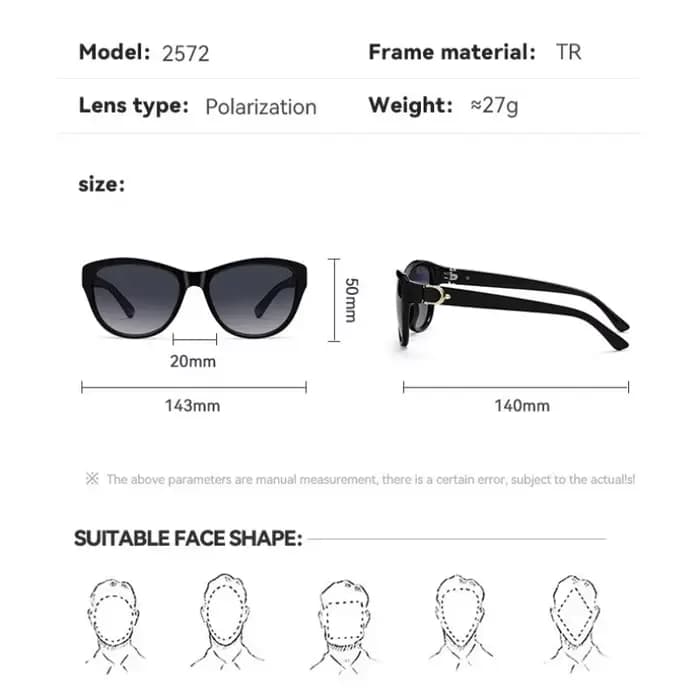 Nouvelles lunettes de soleil polarisées de luxe pour femmes 2026