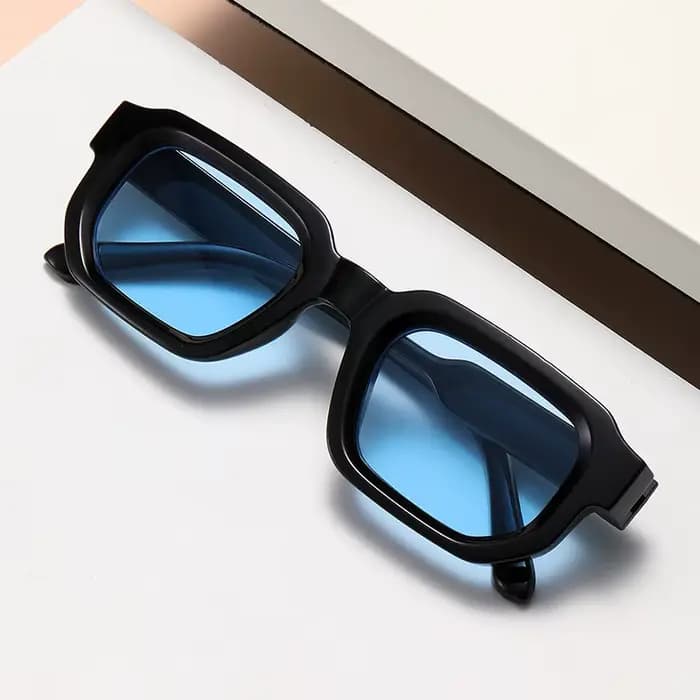 Luxueux Rectangle lunettes de soleil femmes hommes marque de mode concepteur décontracté